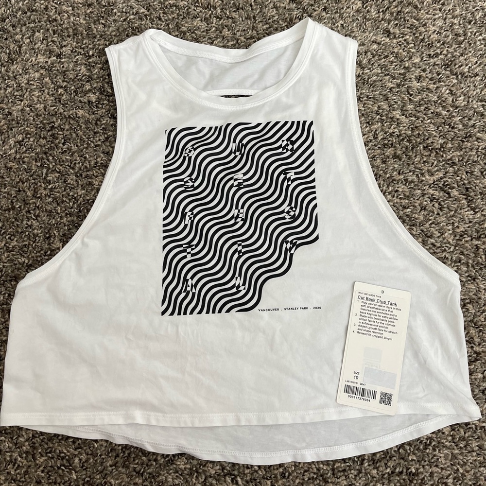 Lululemon Cut Back Crop Tank Top